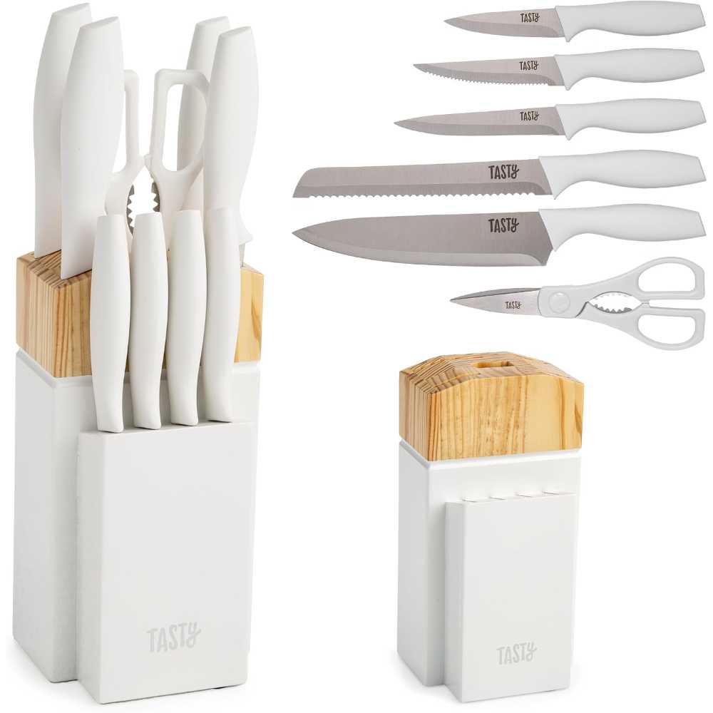 Tasty Kitchen 10-Piece Knife Set w/ Block