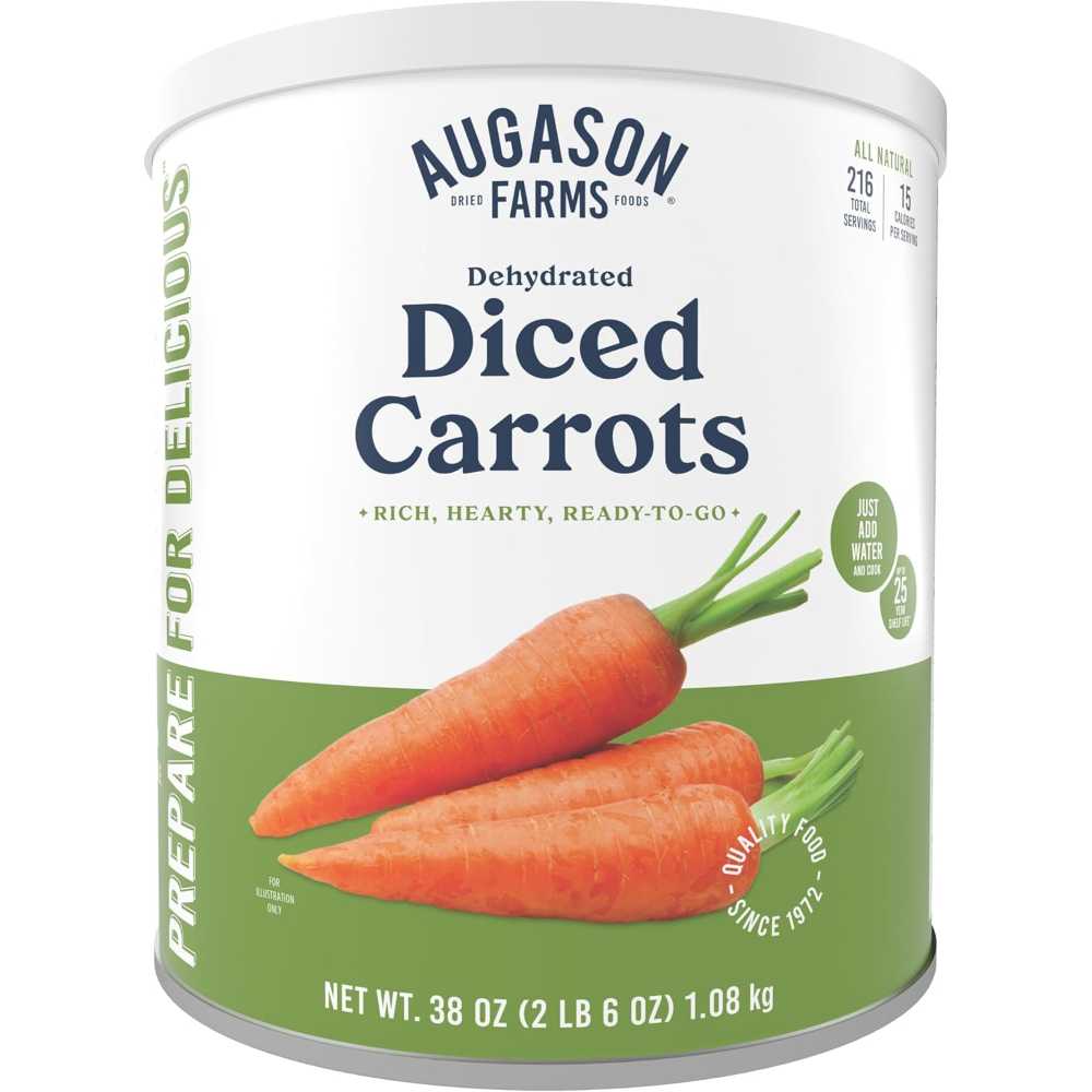 Augason Farms Diced Carrots #10 Can
