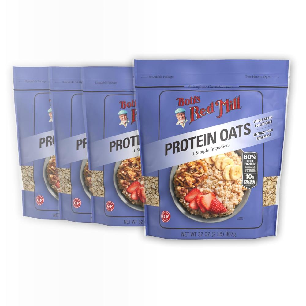 4-Pack Bob's Red Mill High Protein Oats, 32 oz.