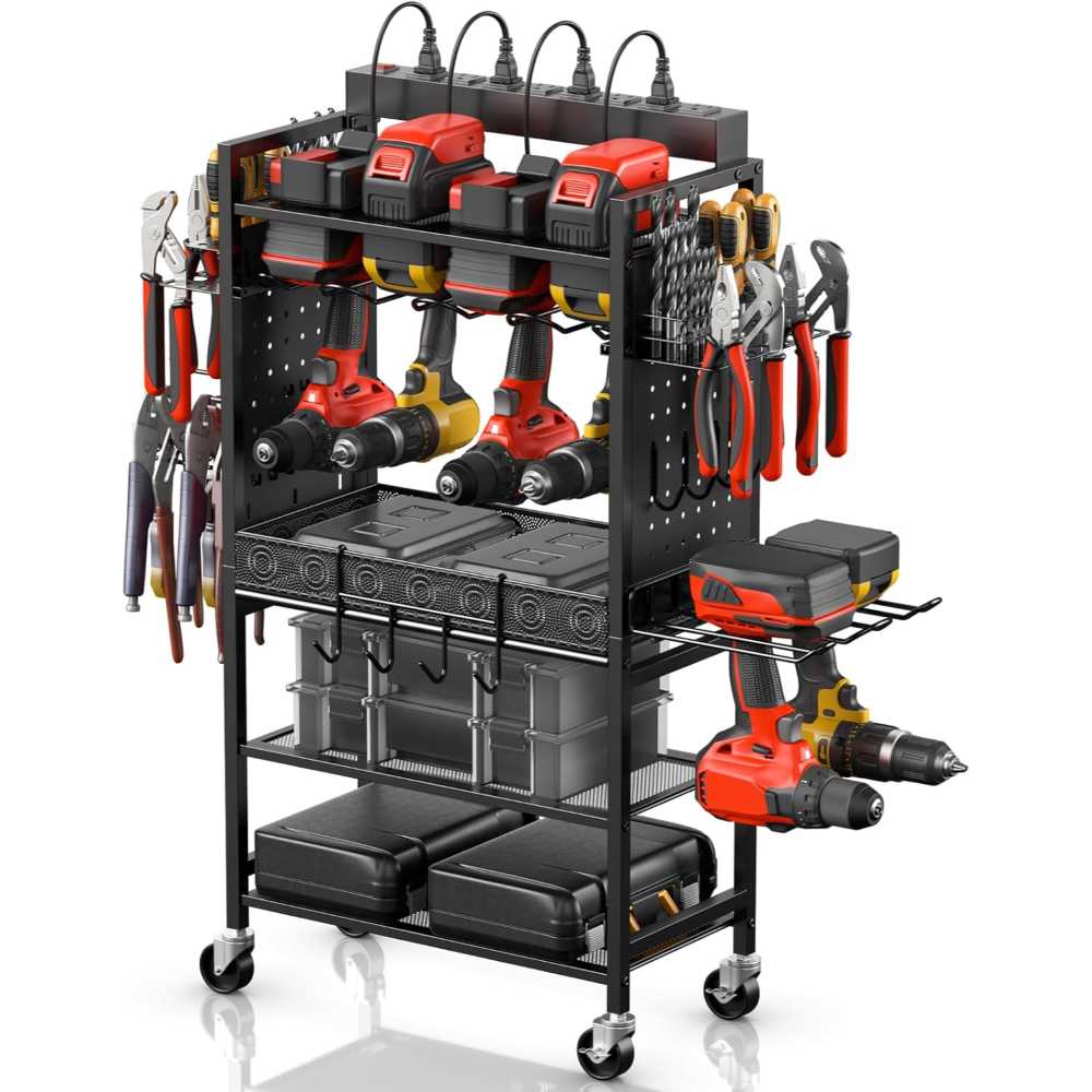 CCCEI Tool Organizer Cart w/ Charging Station