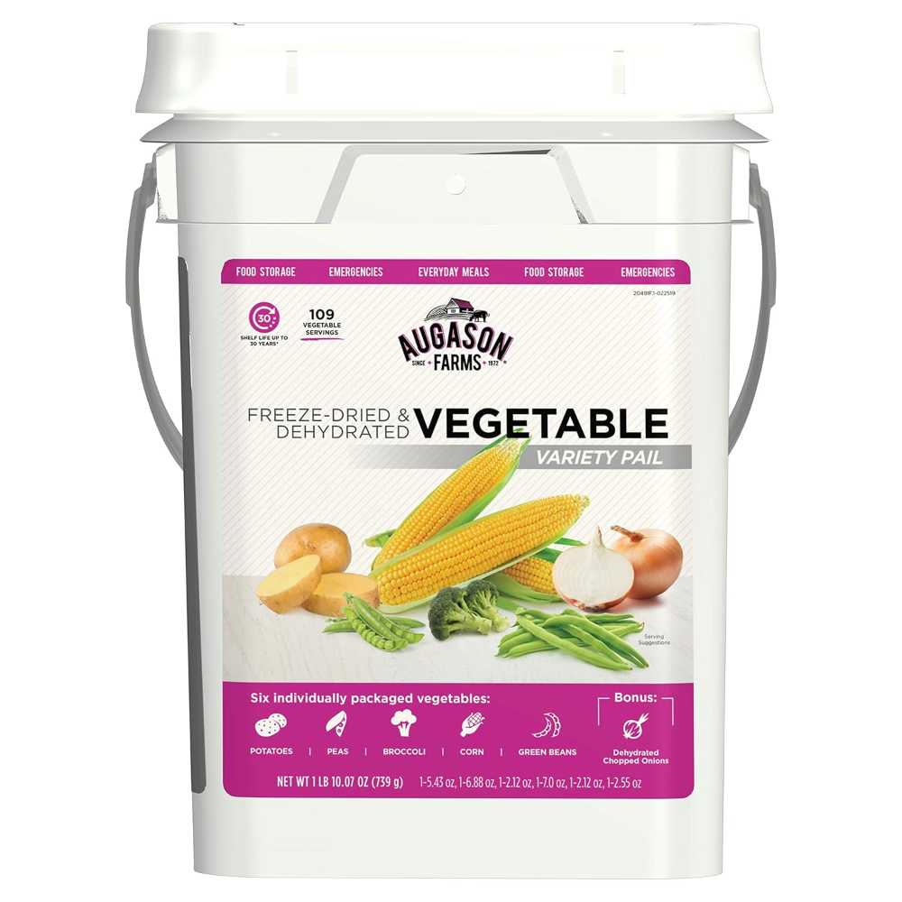 Augason Farms Freeze Dried Vegetable Variety Pail