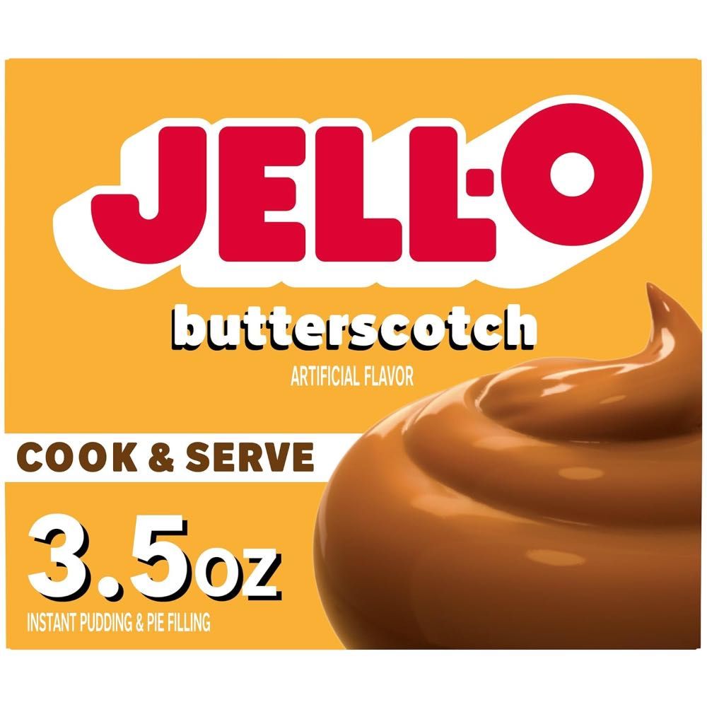 Jell-O Cook & Serve Butterscotch Pudding & Pie Filling Mix, 3.5 oz.