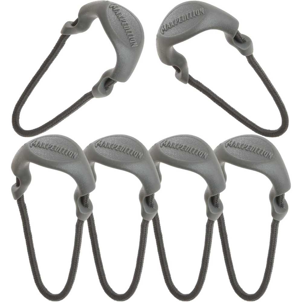 6-Pack Maxpedition Positive Grip Zipper Pulls (Large)