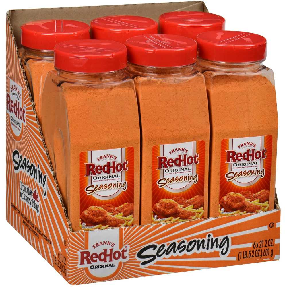6-Pack Frank's RedHot Original Seasoning, 21.2 oz.