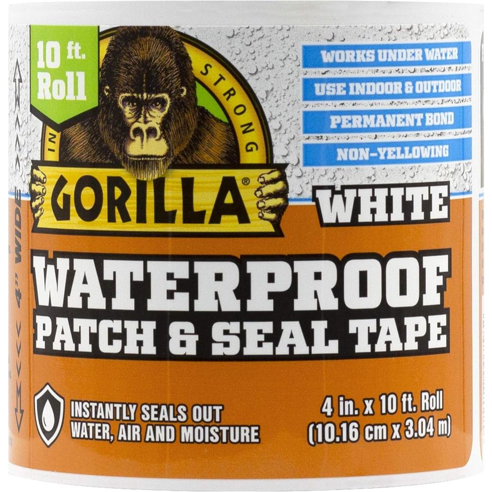 Gorilla Waterproof Patch & Seal Tape 4" x 10' (White)