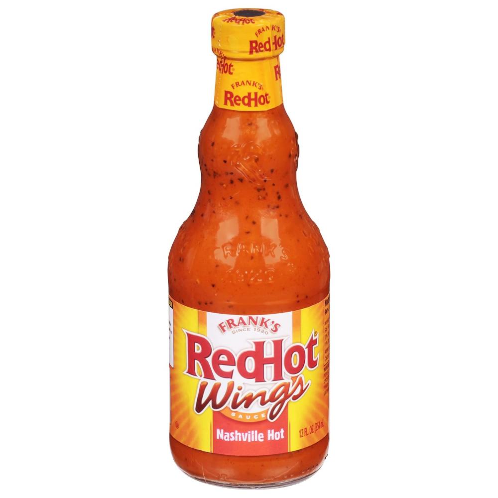 5-Pack Frank's RedHot Nashville Hot Wings Sauce, 12 oz.