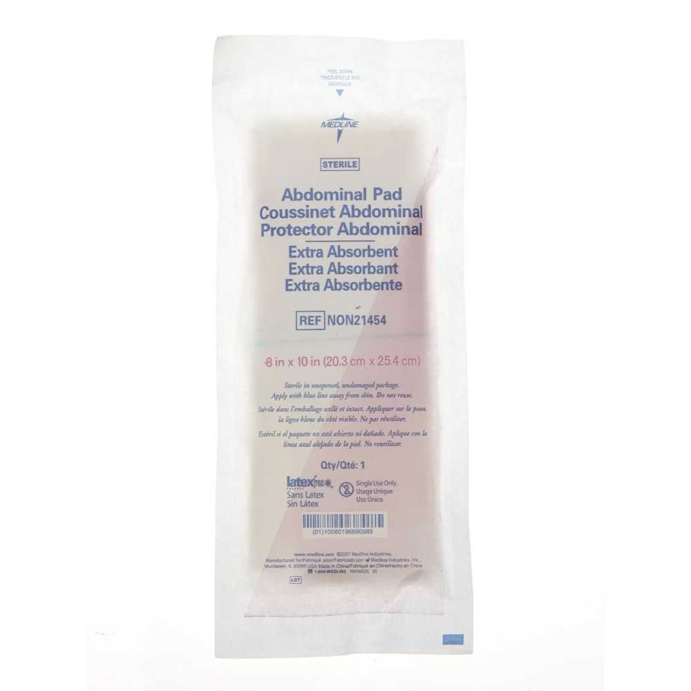 18-Pack Medline Sterile 8" x 10" Abdominal Pads (Individually Wrapped)
