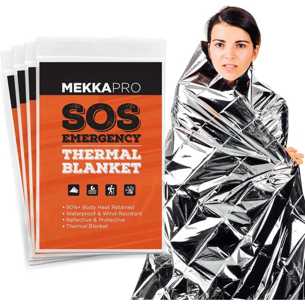 4-Pack Mekkapro Emergency Mylar Blankets ($0.74/Each)