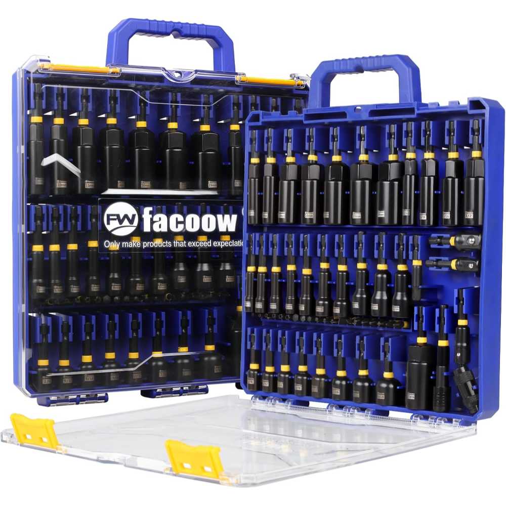 Facoow 55-Piece Magnetic Impact Nut Driver Set