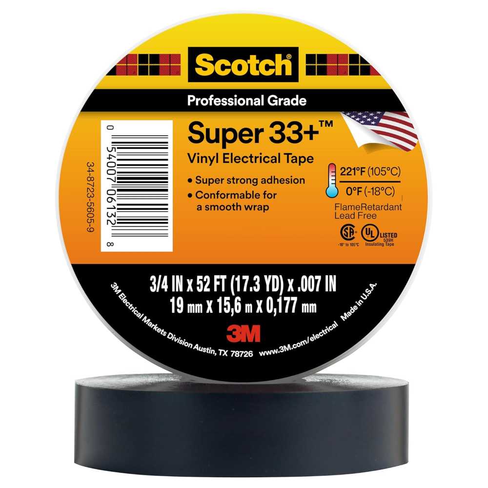 Prime: Scotch Super 33+ Electrical Tape (3/4" x 52')