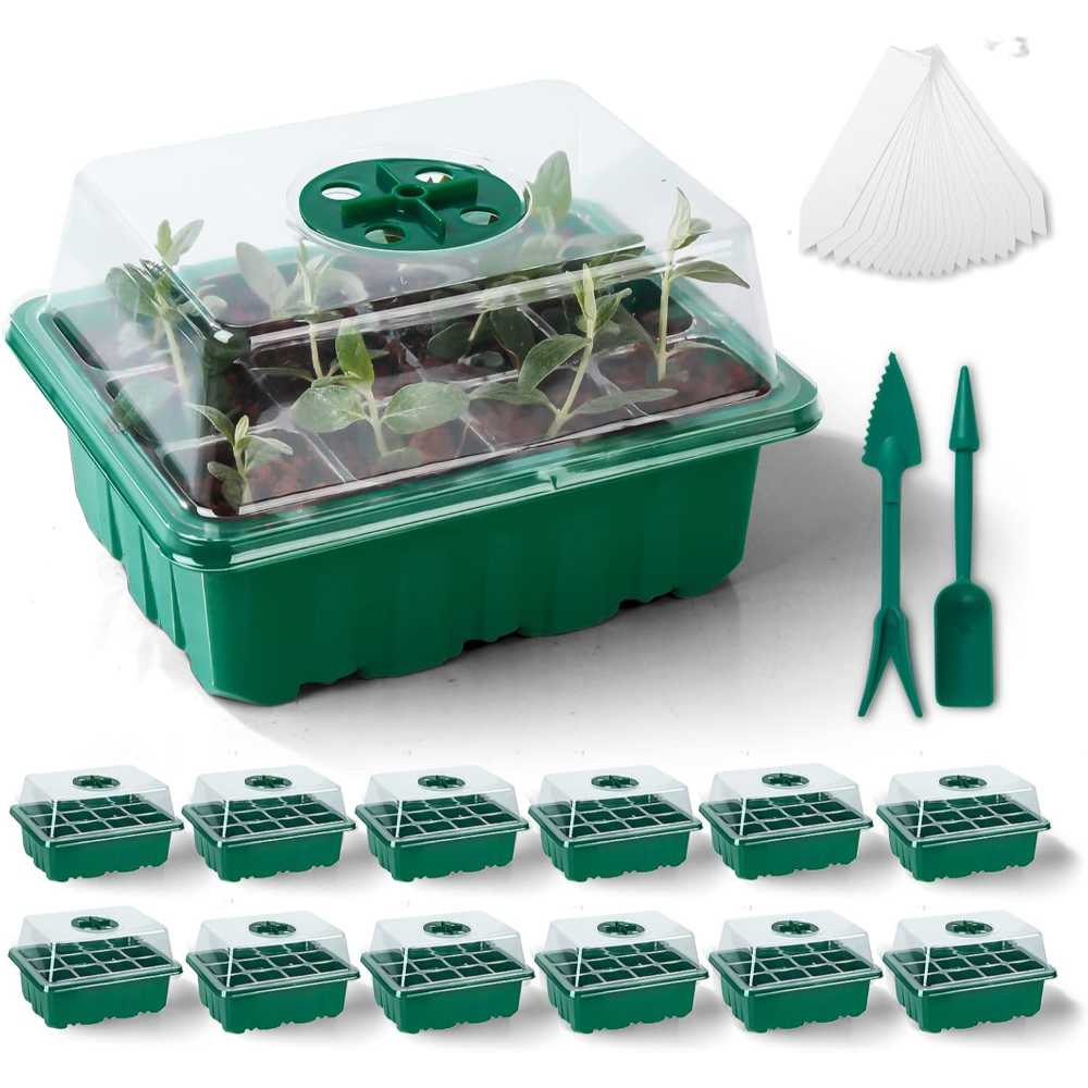 12-Pack Jeria Seedling Starter Trays