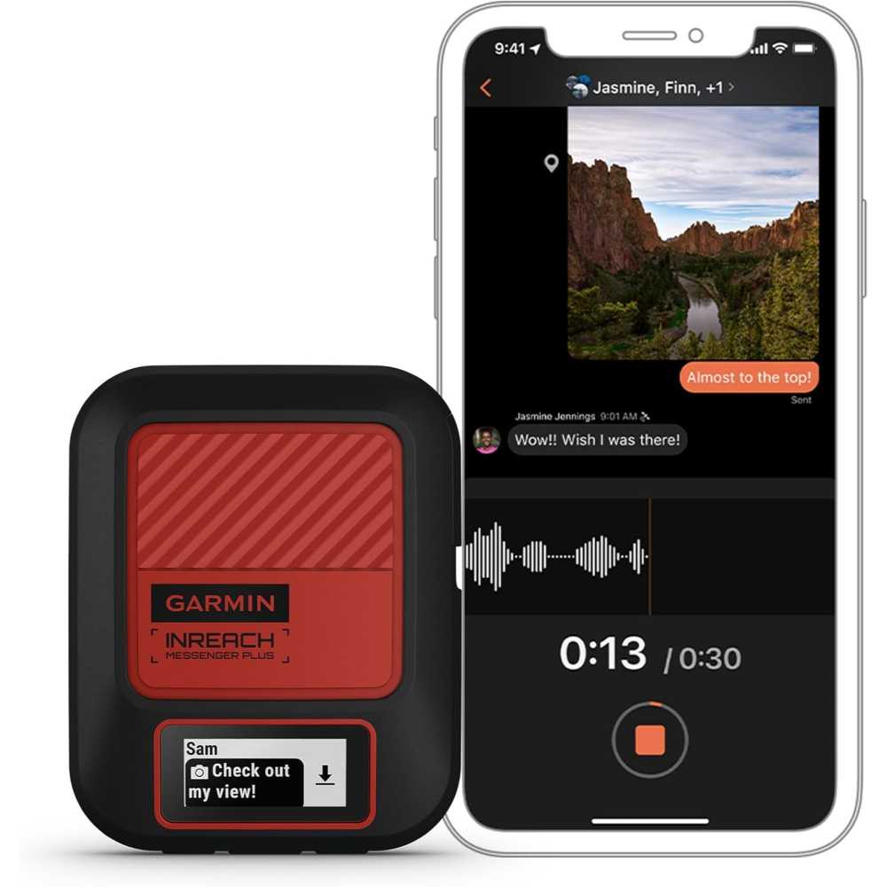 Garmin inReach Messenger Plus Satellite Communicator w/ Photo, Text & Voice Messaging