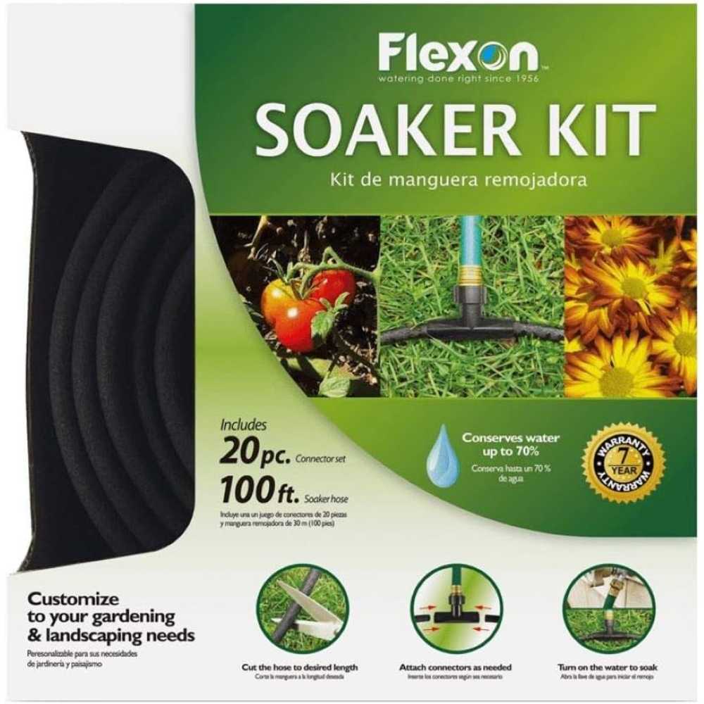 Flexon 20-Piece 100' Soaker Hose Kit