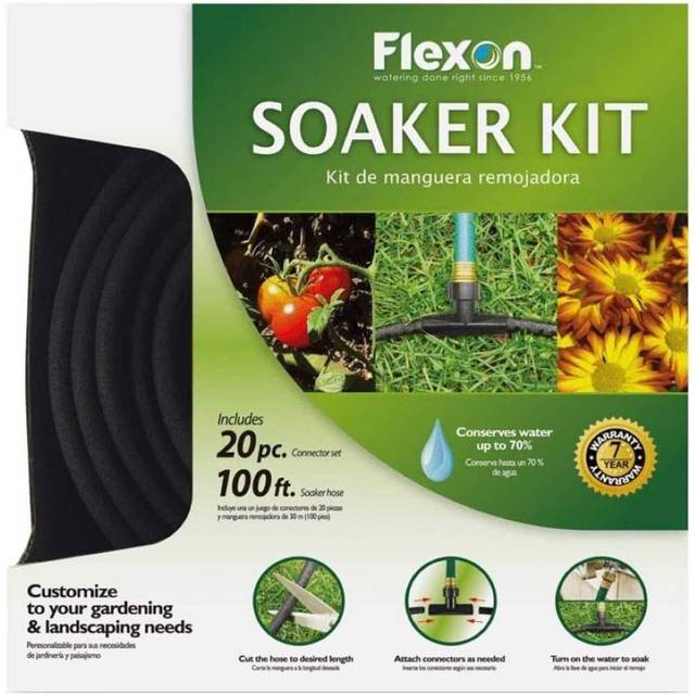 Flexon 20-Piece 100' Soaker Hose Kit