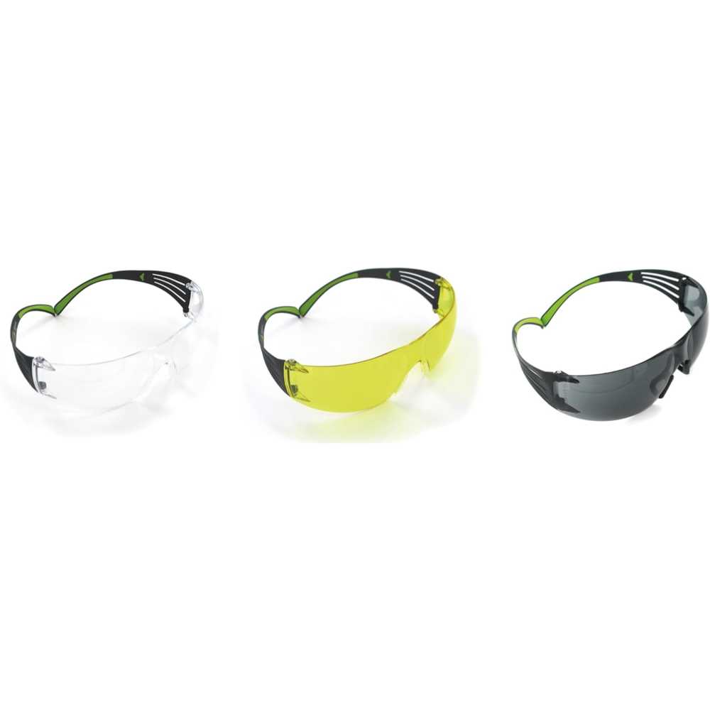 3-Pack Peltor Sport SecureFit Safety Eyewear (Clear, Amber, & Gray Lens)