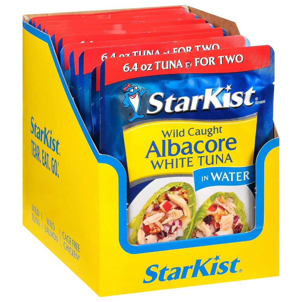 12-Pack StarKist Albacore White Tuna In Water Pouch, 6.4 oz.