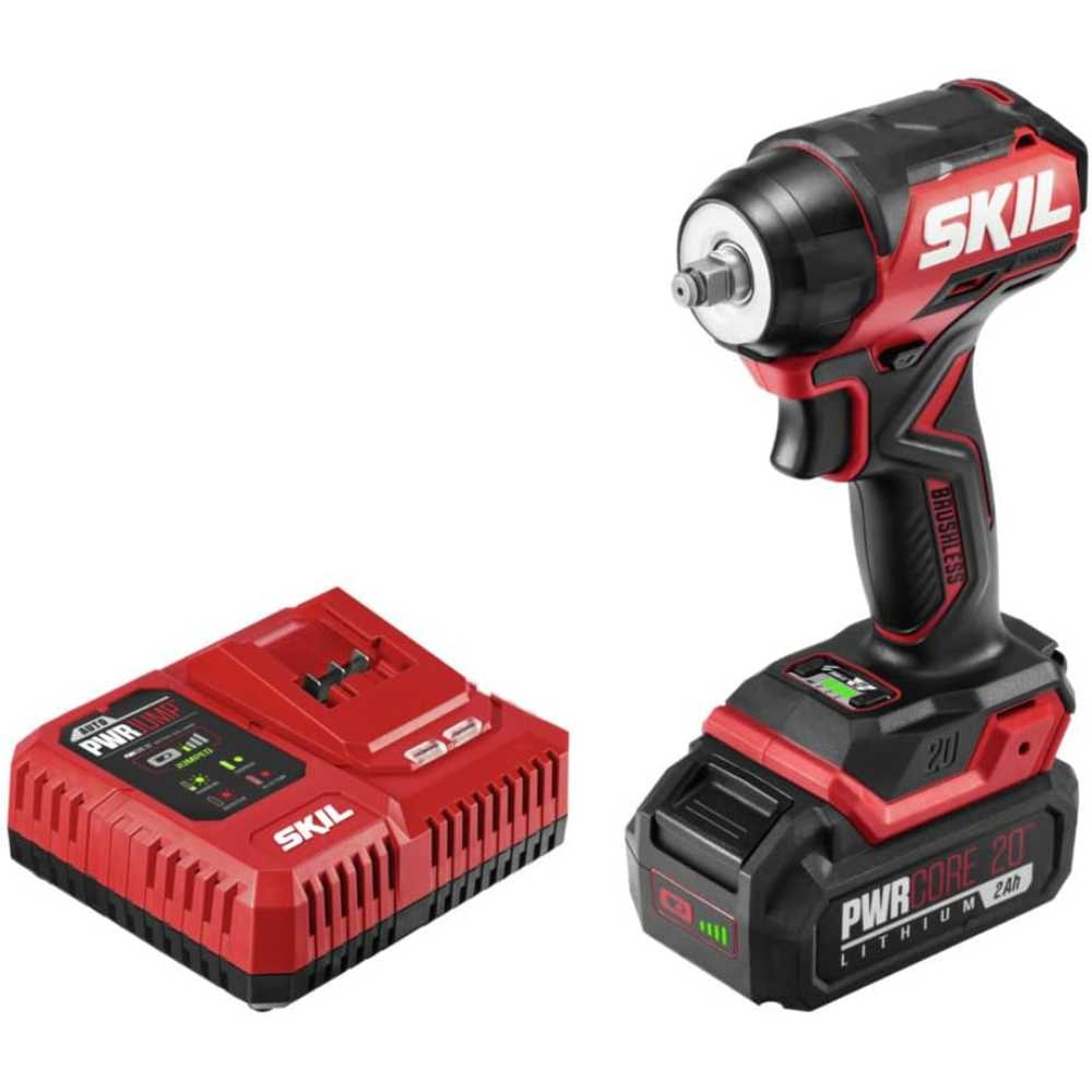 SKIL 20V Brushless 3/8" Impact Wrench w/ 2.0Ah Battery & PWR JUMP Charger