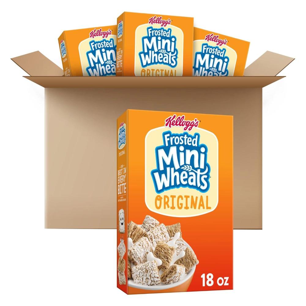 4-Pack Kellogg's Frosted Mini-Wheats Cereal, 18 oz.