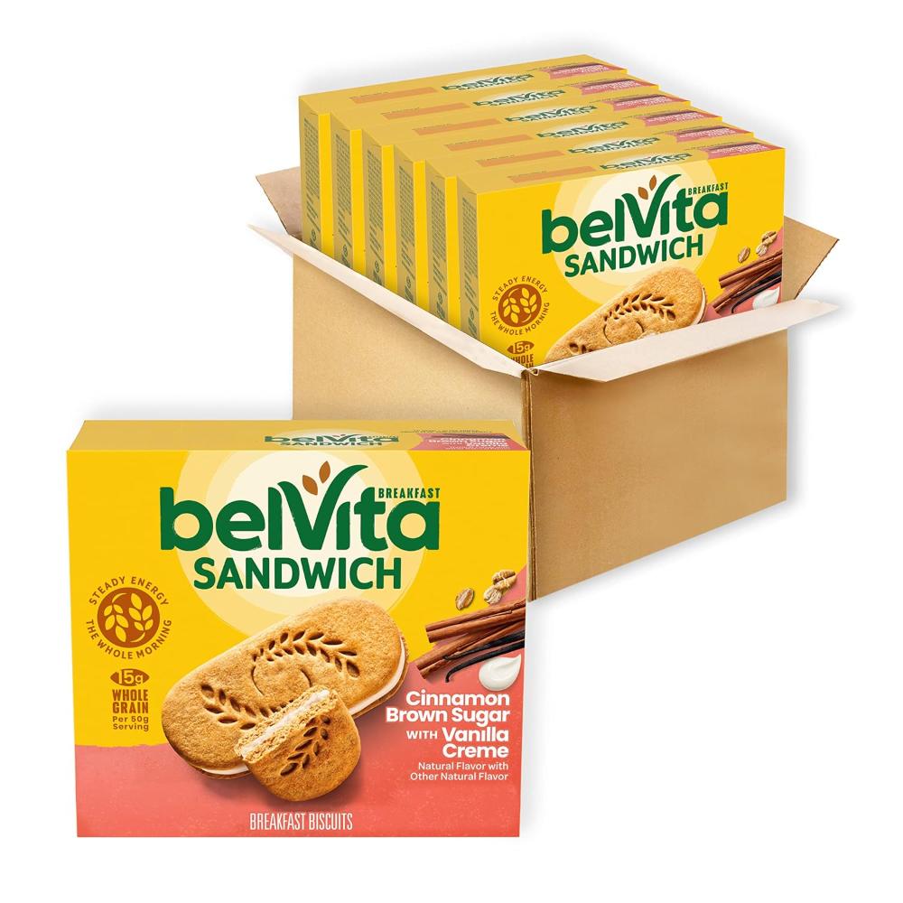 Prime: 30-Pack (60-Bars) belVita Sandwich Breakfast Biscuits (Cinnamon Brown Sugar)