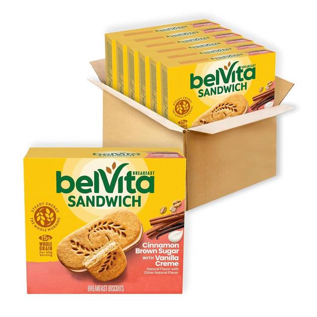 Prime: 30-Pack (60-Bars) belVita Sandwich Breakfast Biscuits (Cinnamon Brown Sugar)