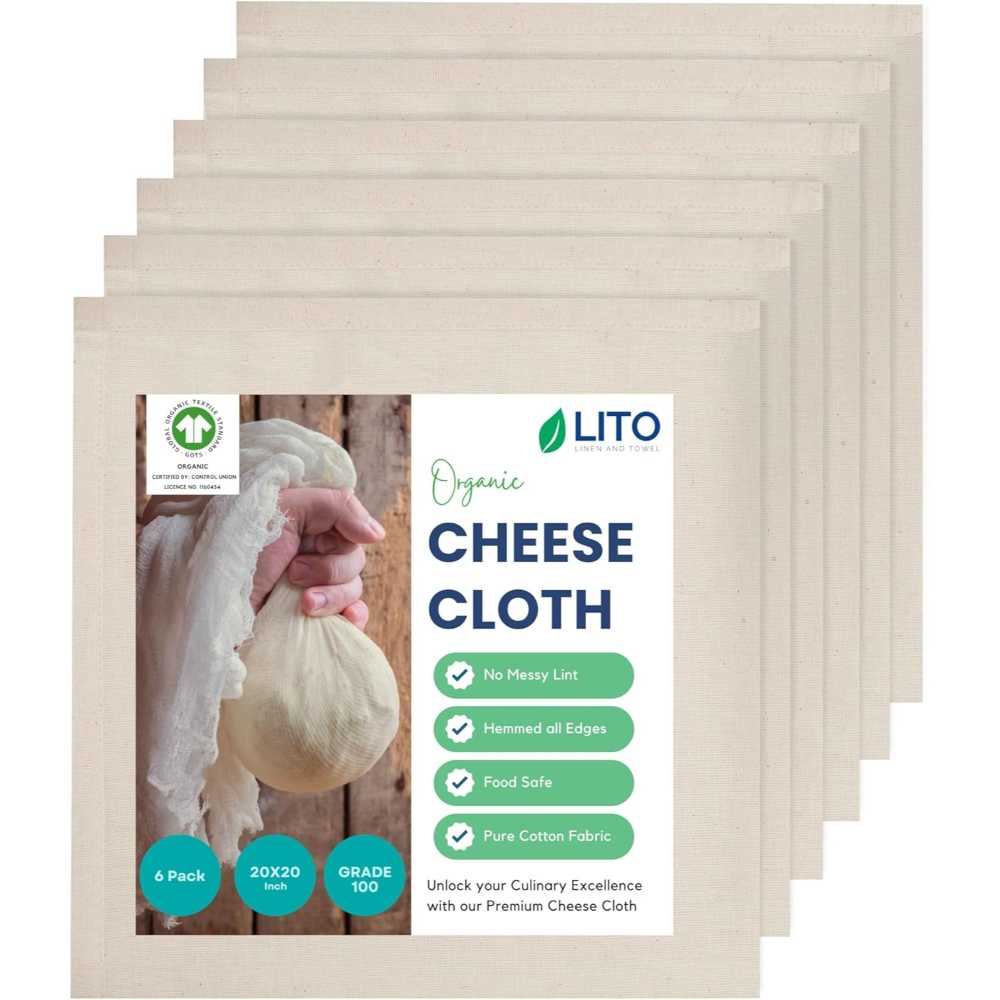 6-Pack Lito Multi-Purpose Cheesecloth (20" x 20")