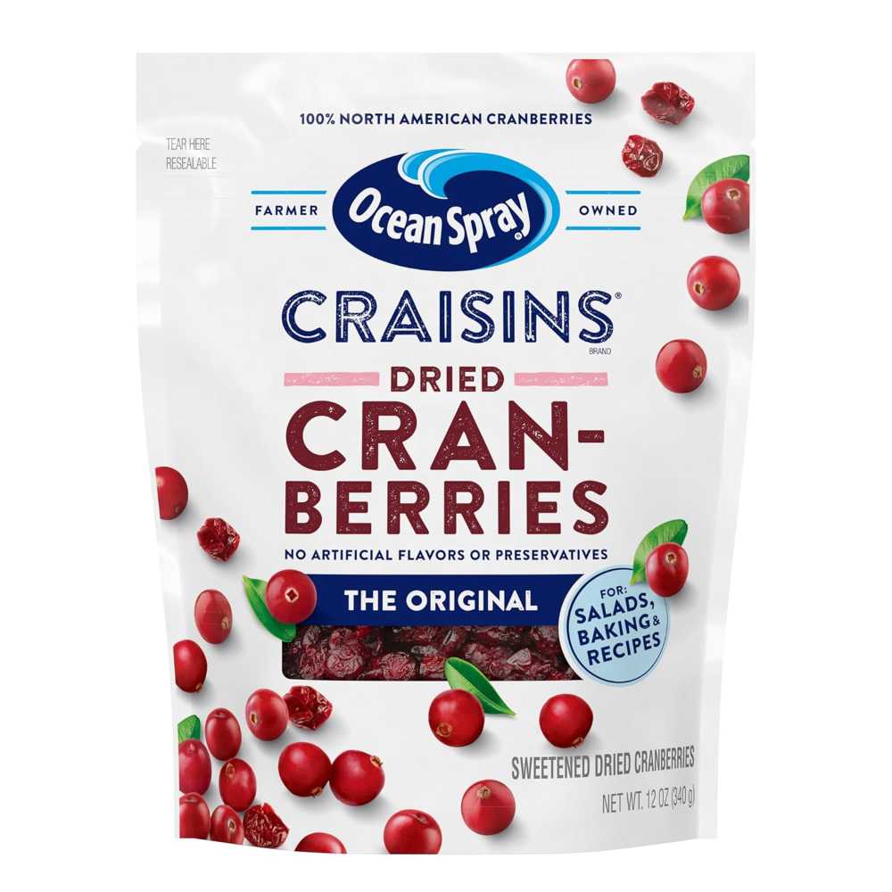 12-Pack Ocean Spray Craisins Dried Cranberries, 12 oz.
