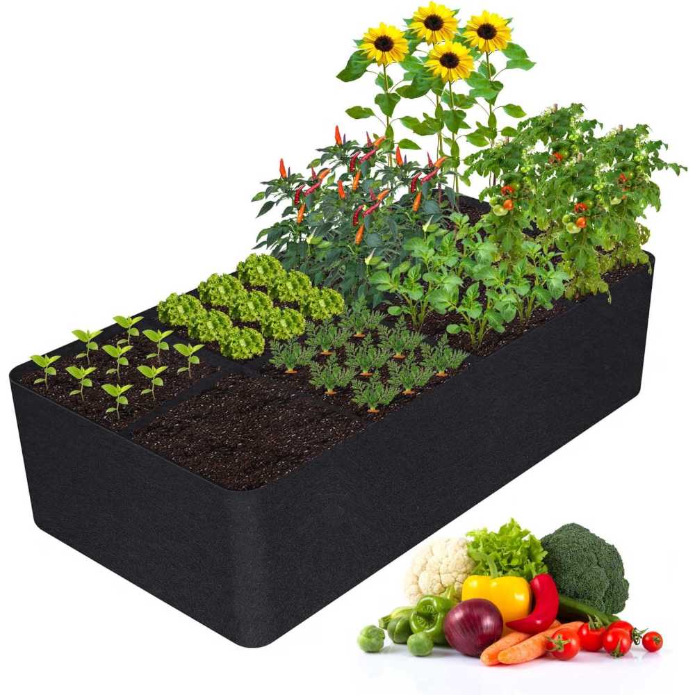 Klewee 8-Grid 128-Gallon Fabric Garden Bed