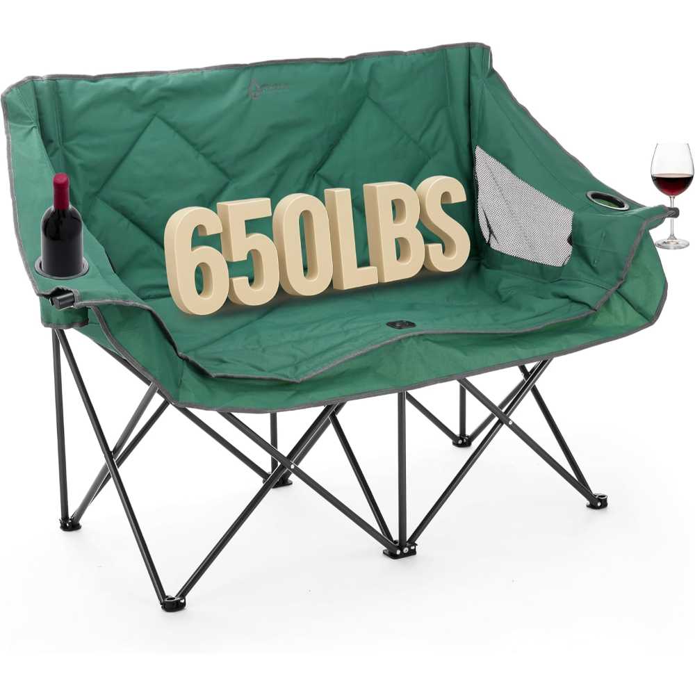 Arrowhead Outdoor Double Camping Chair Loveseat (Various Colors)