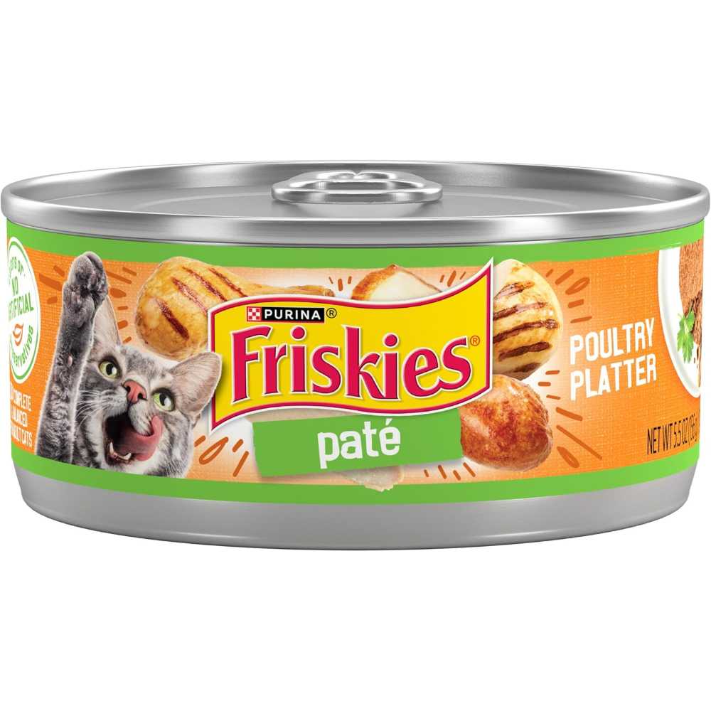 24-Pack Purina Friskies Wet Cat Food Pate, 5.5 oz. (Poultry Platter)
