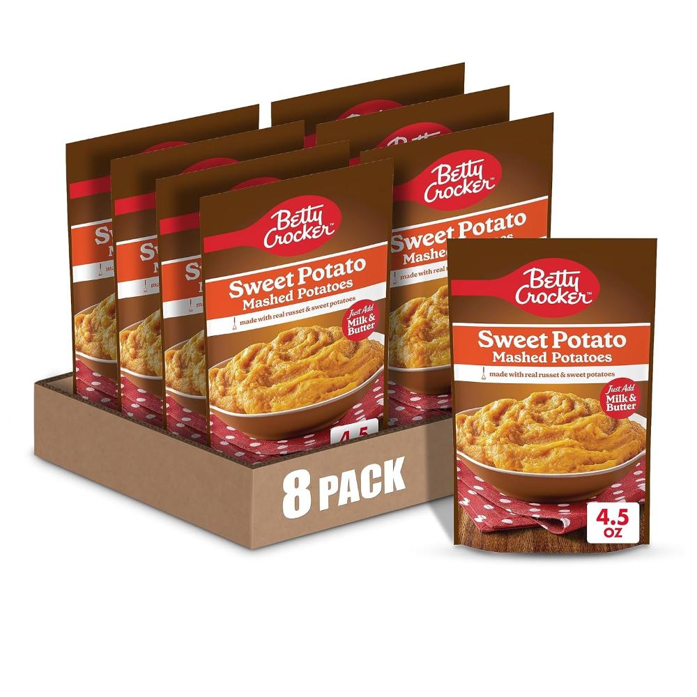 8-Pack Betty Crocker Sweet Potato Mashed Potatoes, 4.5 oz.