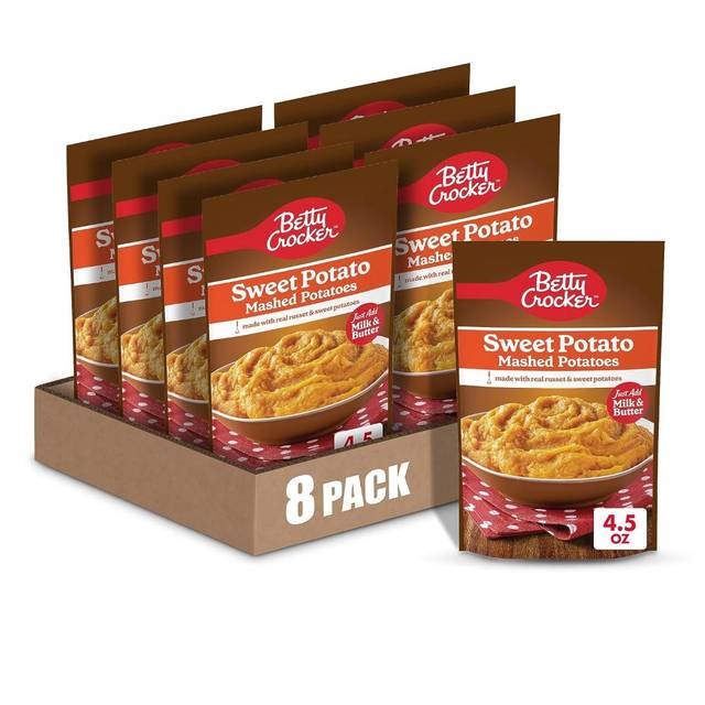 8-Pack Betty Crocker Sweet Potato Mashed Potatoes, 4.5 oz.