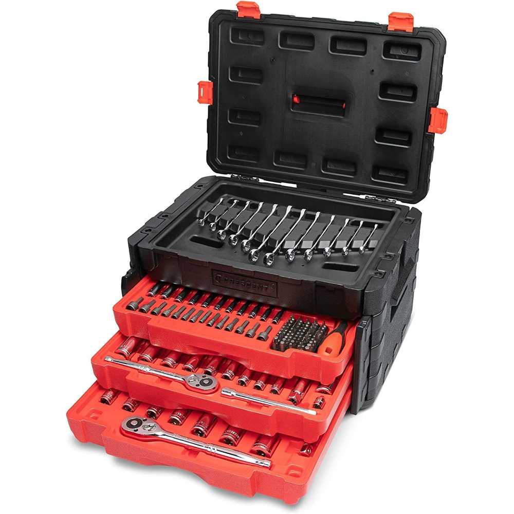 Crescent 229-Piece Mechanics Tool Set w/ 3-Drawer Storage Case