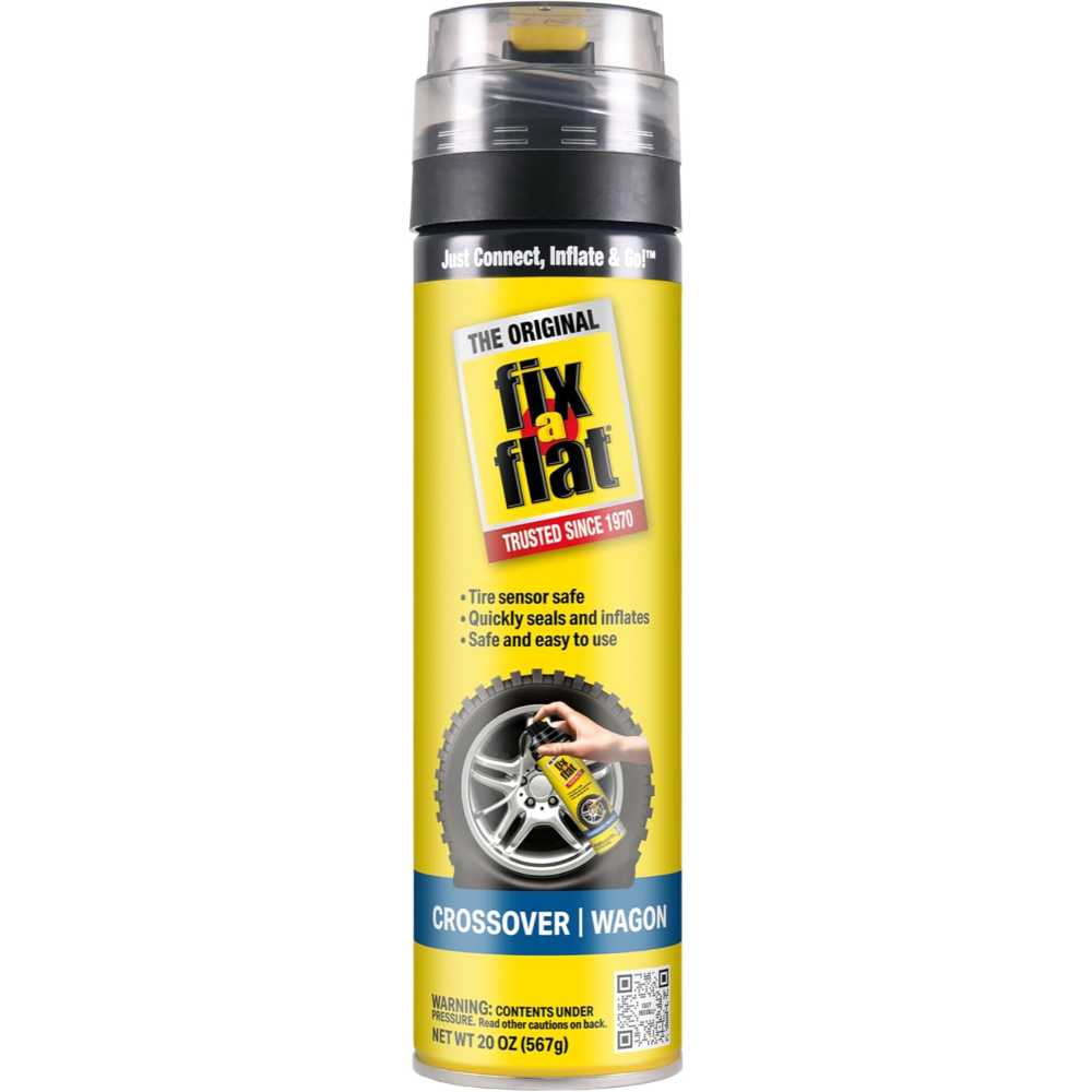 Fix-A-Flat Emergency Tire Repair and Inflator for Crossover/Wagon, 20 oz.