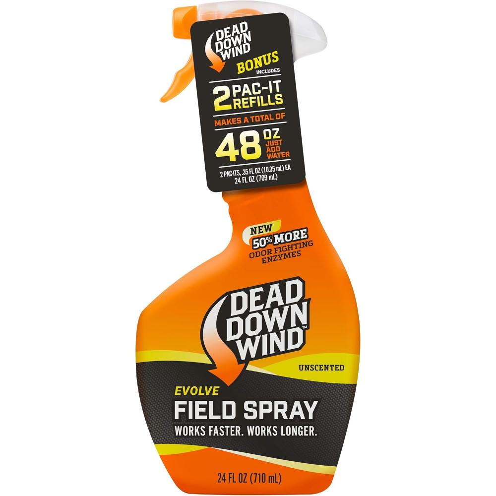 Dead Down Wind Evolve Hunting Field Spray (24 oz. Bottle + 2x Pac-It Refills)
