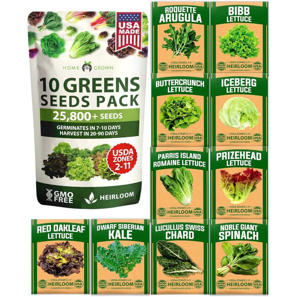 Prime Members: Home Grown 11500+ 10-Variety Heirloom Lettuce Seeds (& More)