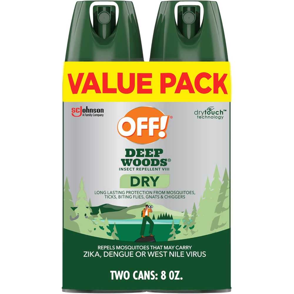 2-Pack OFF! Deep Woods Insect Repellent Aerosol, 4 oz.