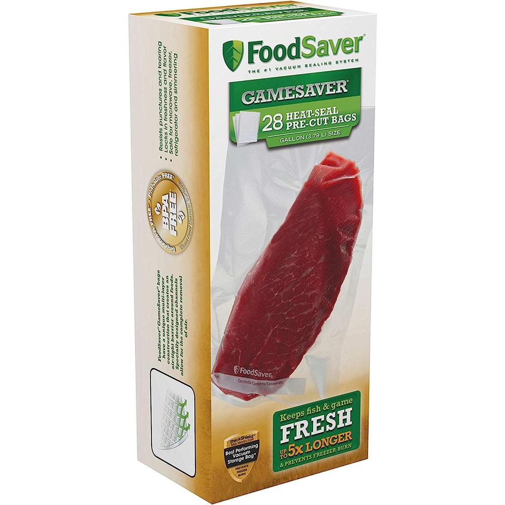 28-Pack FoodSaver GameSaver 1-Gallon Heat-Seal Pre-Cut Bags