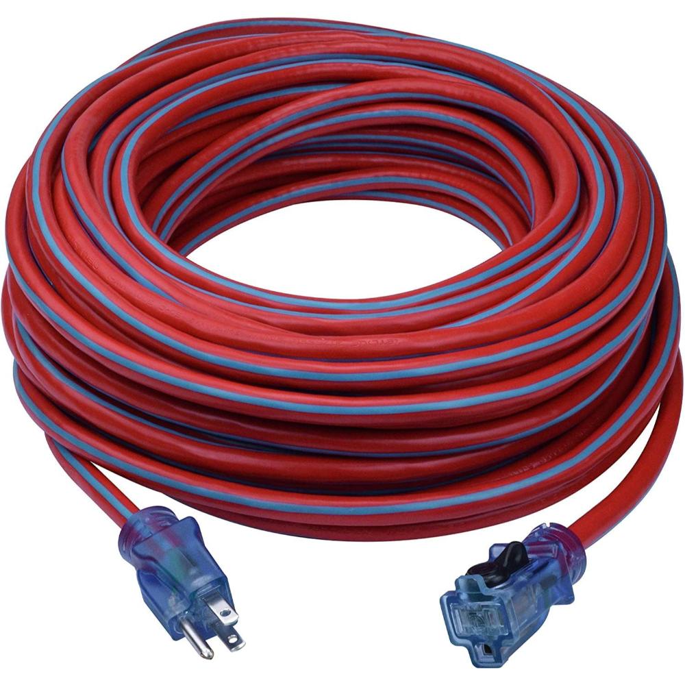 Clear Power 100' Heavy Duty 12/3 Lighted Outdoor Extension Cord