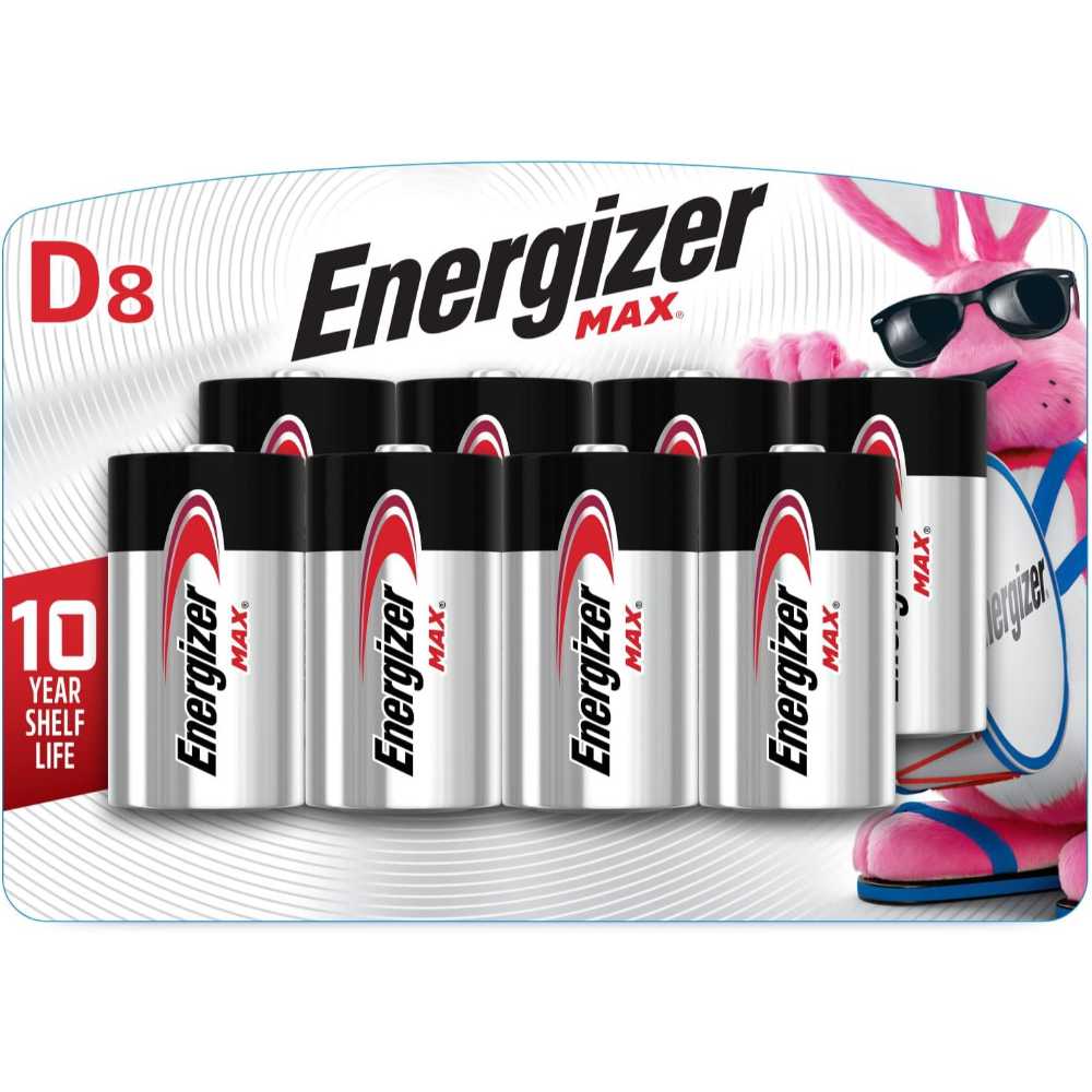 8-Pack Energizer MAX D Batteries