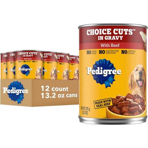 12-Pack Pedigree Choice Cuts in Gravy Canned Dog Food, 13.2 oz. (Beef)