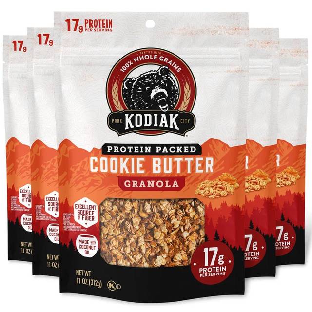 5-Pack Kodiak Protein-Packed Cookie Butter Granola, 11 oz.