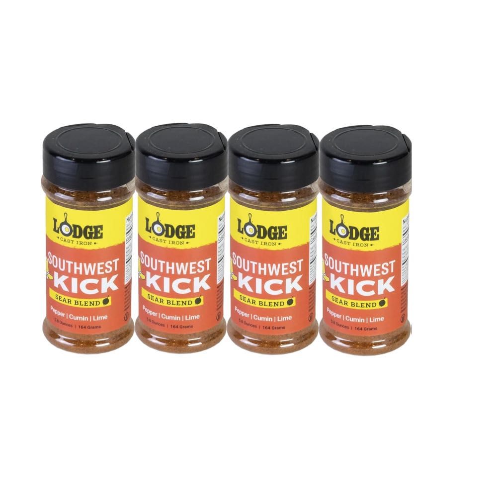 4-Pack Lodge Sear Blend for Cast Iron Cooking, 5.8 oz. (Southwest Kick)