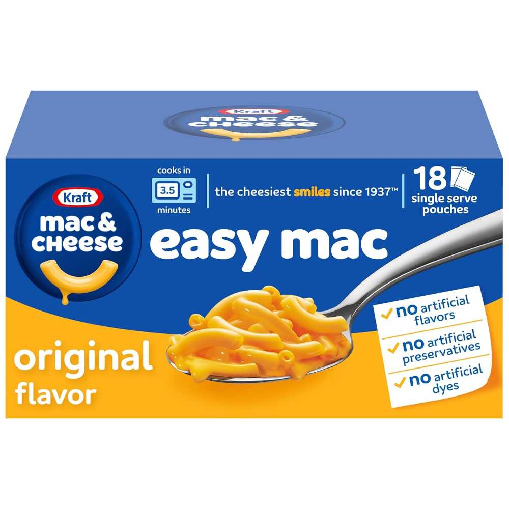 18-Pack Kraft Easy Mac & Cheese