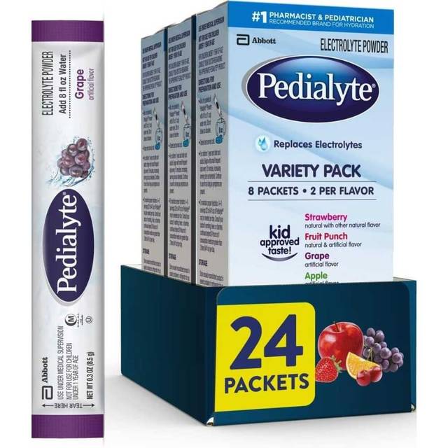 24-Pack Pedialyte Electrolyte Powder Packets (Variety Pack)