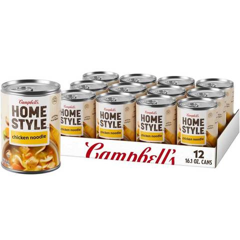 12-Pack Campbell's Homestyle Chicken Noodle Soup, 16.1 oz.
