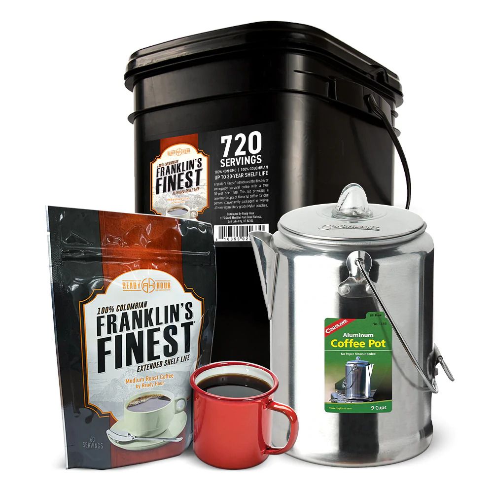 Daily Deal: Franklin's Finest Survival Coffee Bucket + Coghlan's Coffee Pot
