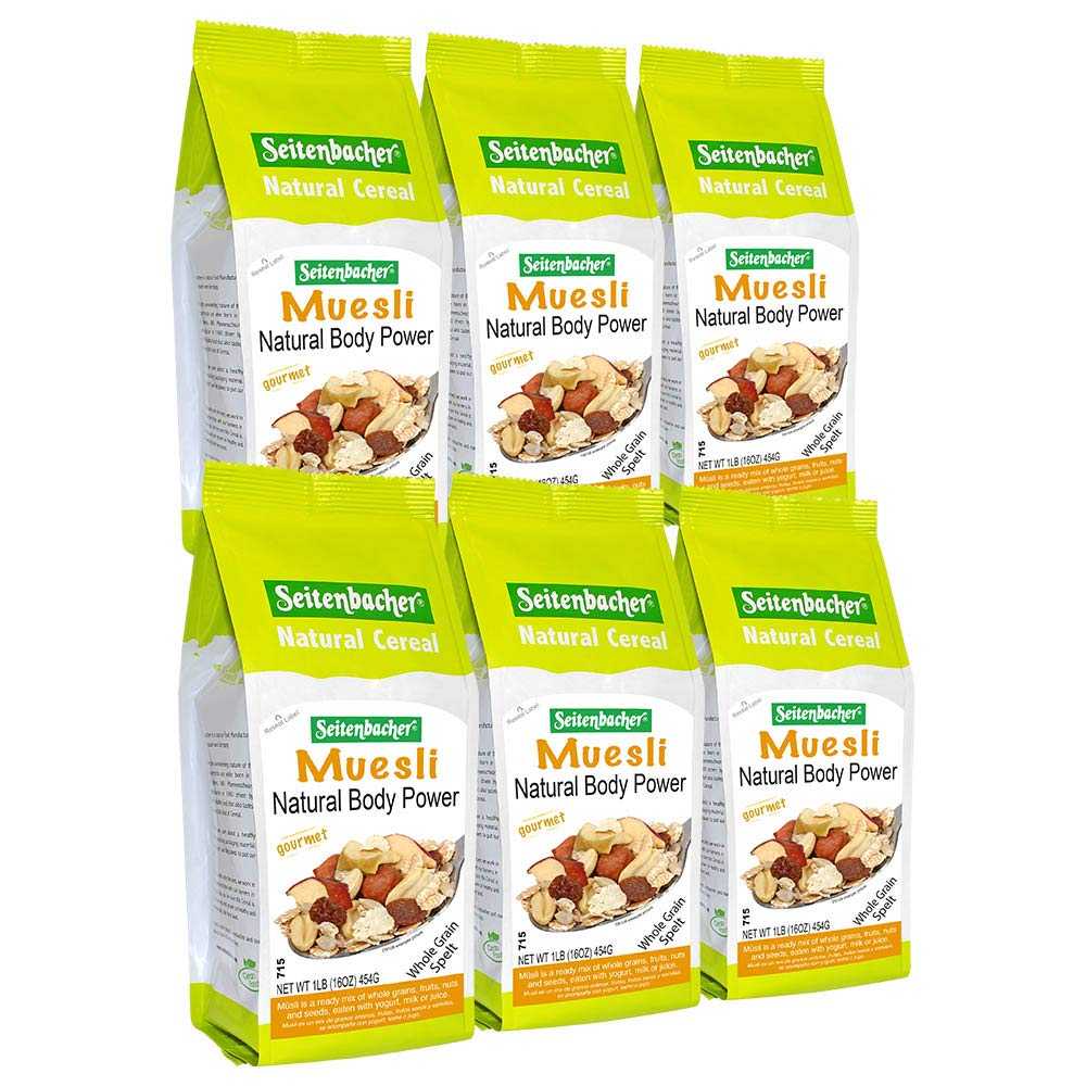 6-Pack Seitenbacher Muesli Cereal, 16 oz. (Peanuts & Apples)