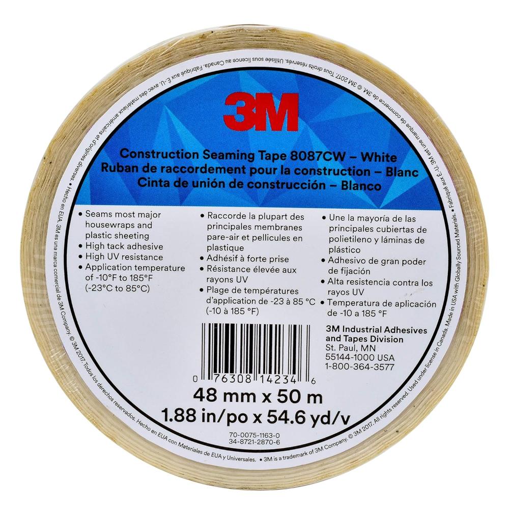 3M Construction Seaming Tape, 48mm x 50m (White)