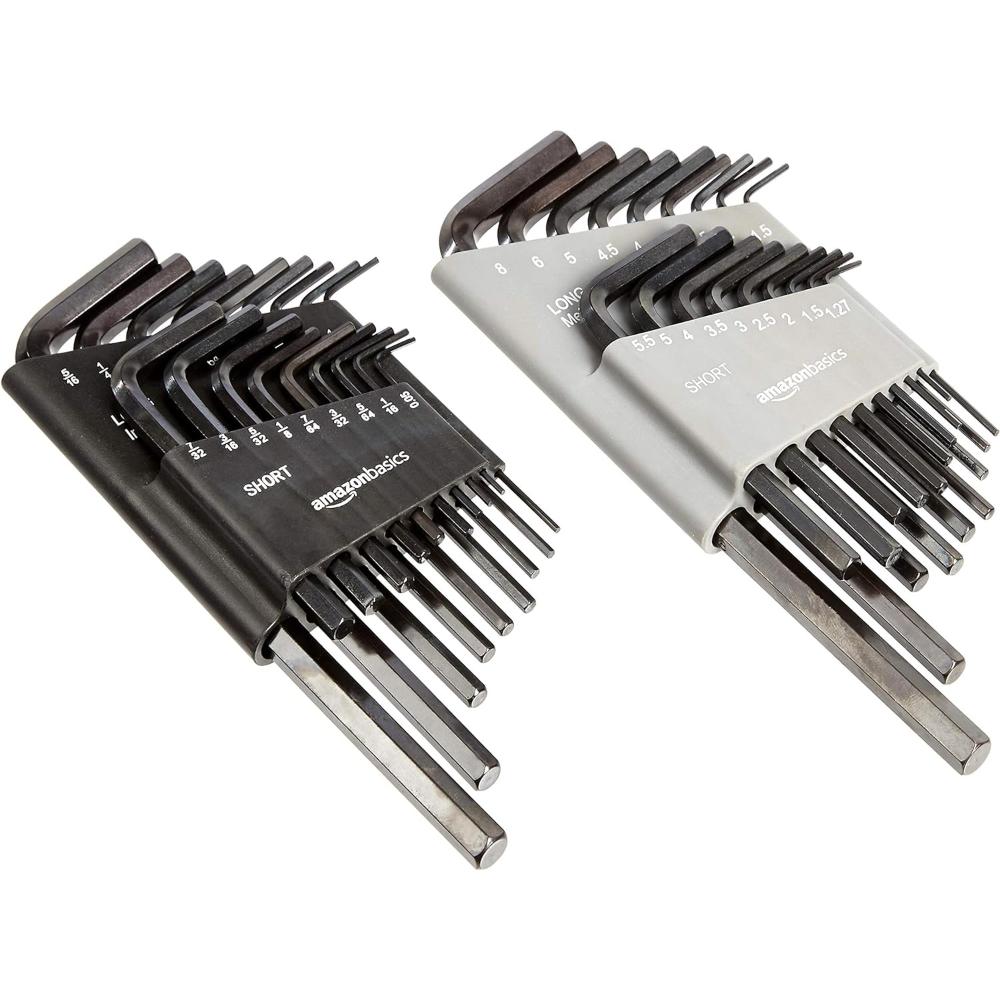 36-Piece Amazon Basics Allen Wrench/Hex Key Set (SAE/Metric)