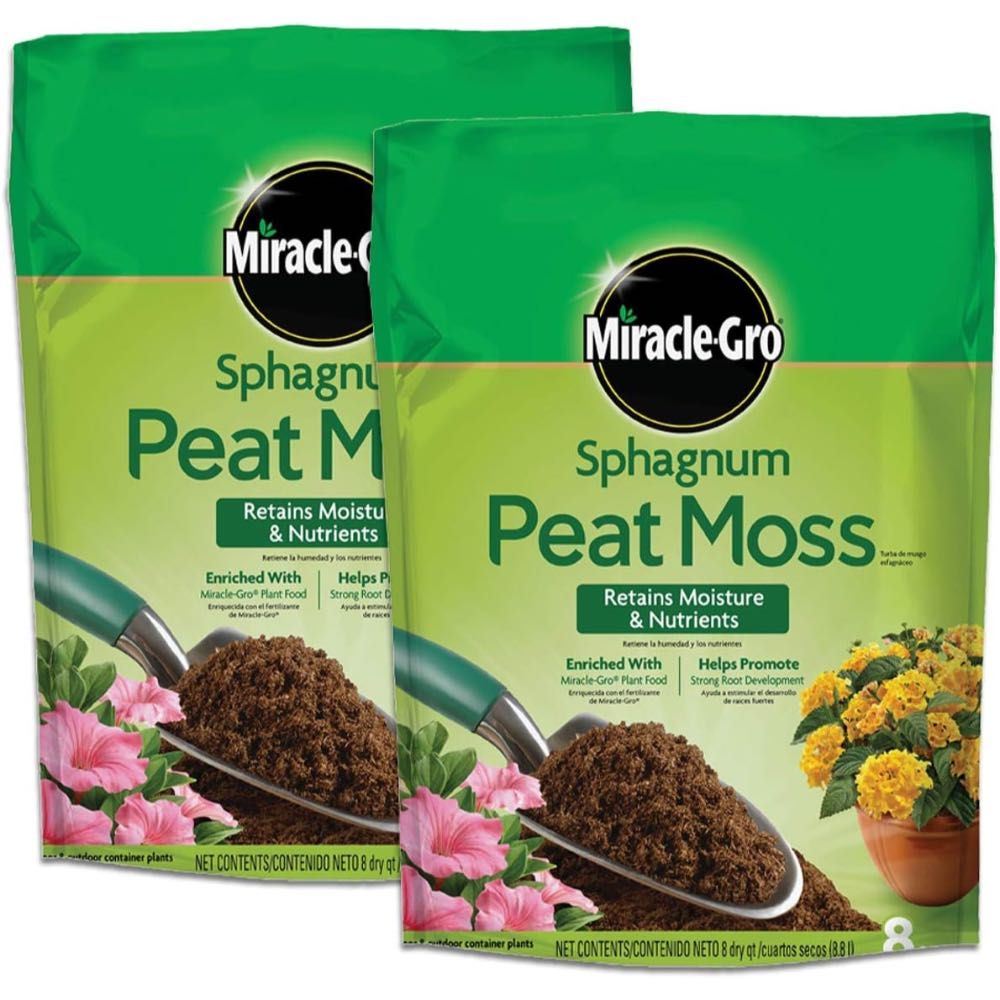 2-Pack Miracle-Gro Sphagnum Peat Moss, 8 qt.